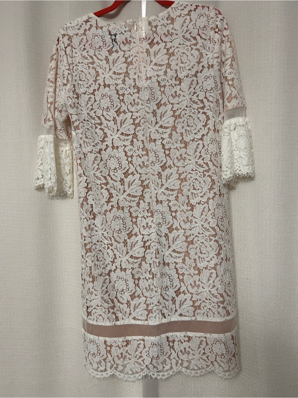 BCBGMaxAzria White Floral Lace Sheath Dress